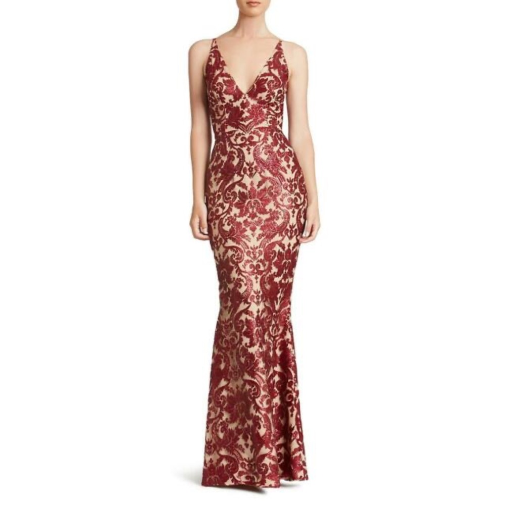 Dress the Population red sequin maxi dress DB6 - Picture 1 of 8